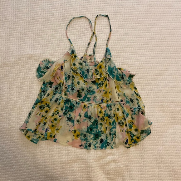 O’Neill Iveta Floral Boho Spaguetti Strap Tank S - Picture 8 of 10
